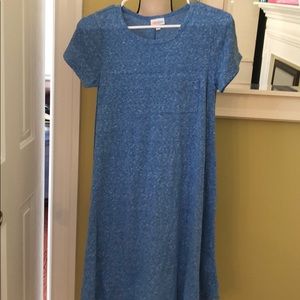 Lularoe Heathered Blue Carly Dress XXS